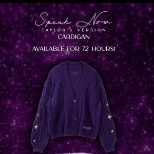 Taylor Swift Speak Now Cardigan Size M/L Brand New!